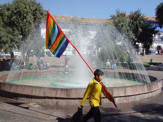 Peru: Lima, Cusco, Machu Picchu, Manu, Arequipa, Nacza... 2003 by David Cary Cusco2 - the Cusco City Flag